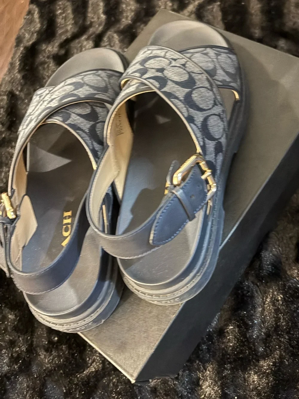 Coach sandals signature
